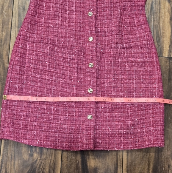 Endless Rose Premium Long Sleeve Pink Tweed Dress sz XS - Picture 5 of 11